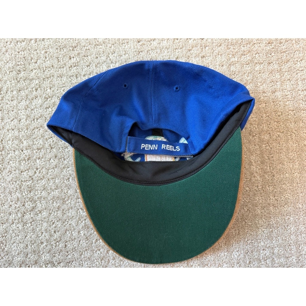 Penn Reels International Fishing Cap LONG BILL Hat 78% Cotton-22% Leather - Picture 5 of 6